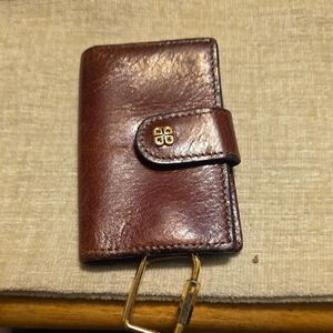 VINTAGE BOSCA BROWN LEATHER KEY HOLDER